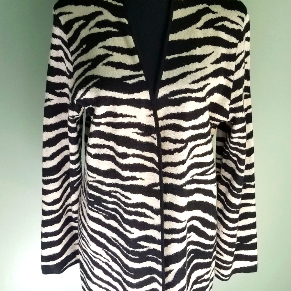 Zebra Print Cardigan